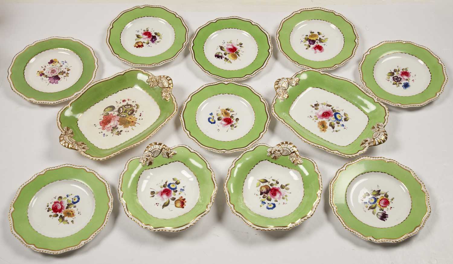 Lot 300 - Porcelain dessert service Royal Crown Derby...