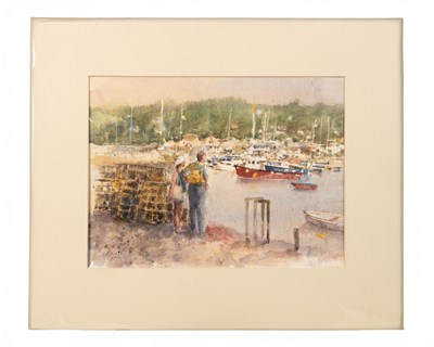 Lot 22 - Tony Herbert (1927-2024) 'Lyme Regis Harbour',...