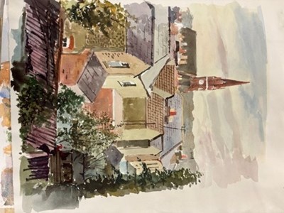 Lot 26 - Tony Herbert (1927-2024) 'Henley Boat Houses',...
