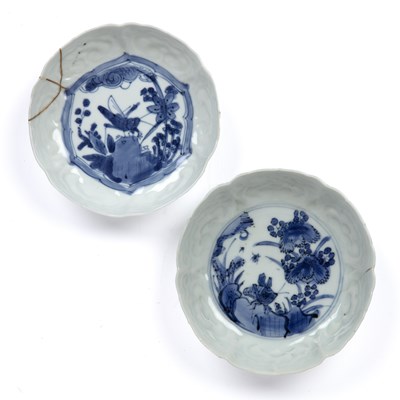 Lot 126 - Two blue and white small dishes Chinese, 17th...