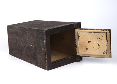 Lot 106 - An 18th century iron wall mounting safe with a...