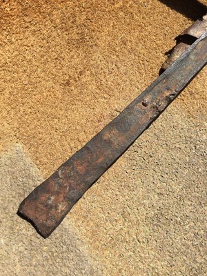 Lot 107 - An early antique iron Corpus Christi crucifix...