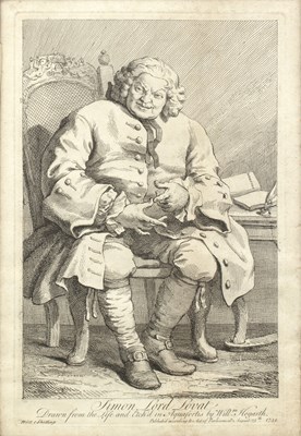 Lot 46 - William Hogarth Simon, Lord Lovat, etching, 36...
