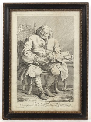 Lot 46 - William Hogarth Simon, Lord Lovat, etching, 36...