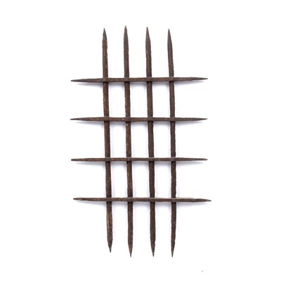 Lot 111 - A 17th/18th century iron window grille with...