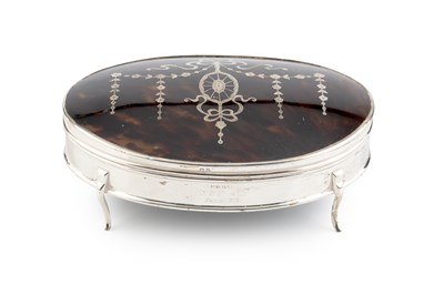 Lot A George V silver and tortoiseshell large...