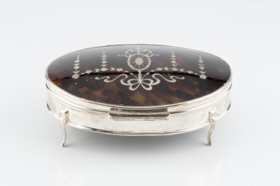 Lot A George V silver and tortoiseshell large...