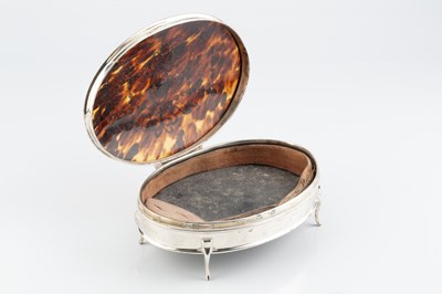 Lot A George V silver and tortoiseshell large...