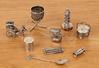 Lot 168 - Collection of various white metal (silver)...