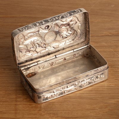 Lot 170 - Dragon tray and box Wang Hing white...
