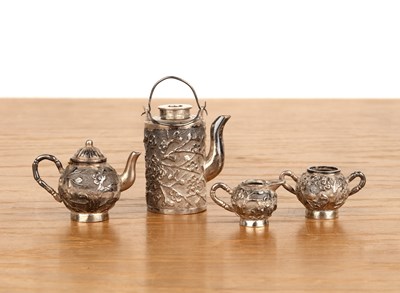 Lot 172 - Wing Chung of Hong Kong white metal/silver...