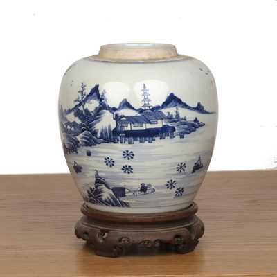 Lot 134 - Blue and white ginger jar Chinese, 18th/19th...