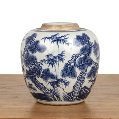 Lot 135 - Blue and white ginger jar Chinese, 18th/19th...