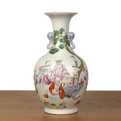 Lot 148 - Famille enamelled rose vase Chinese, late...