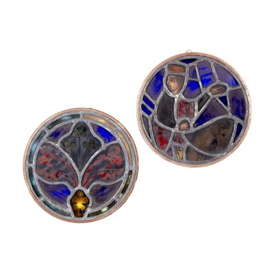 Lot 119 - Two 19th century Medieval Revival stained and...