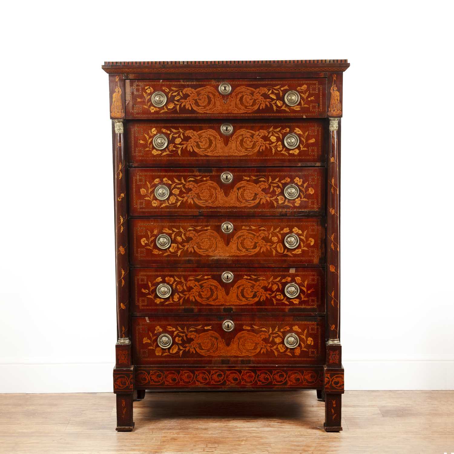 Lot 5 - Marquetry escritoire Dutch, Late 18th/Early...