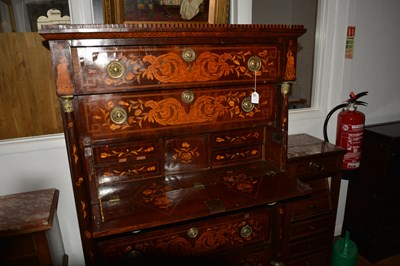 Lot 5 - Marquetry escritoire Dutch, Late 18th/Early...