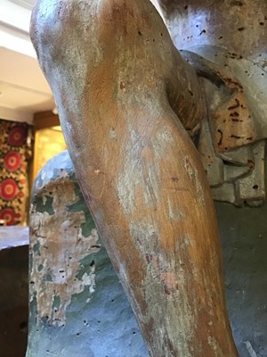 Lot 120 - A 15th/16th century Bavarian carved limewood...