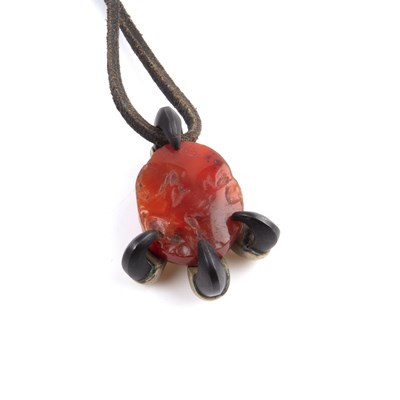 Lot 127 - A Maori nephrite jade pounamu Kuru pendant 6cm...