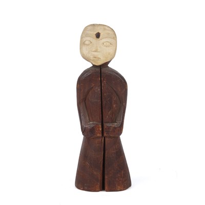Lot 129 - A Tlingit wood carved figure circa 1900 north...