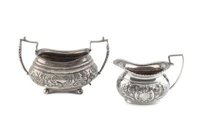 Lot 155 - A George III silver twin handled sucrier,...
