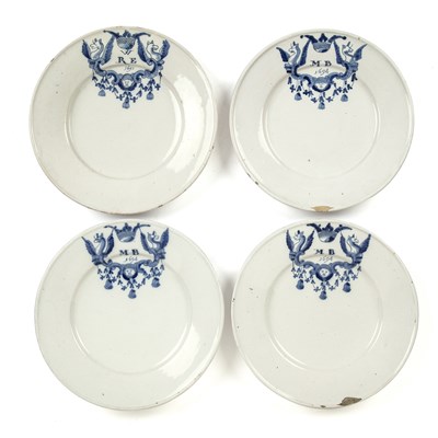 Lot A set of five 17th century English delft...