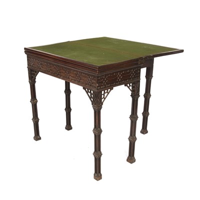 Lot 5 - A George III Chinese Chippendale mahogany two...