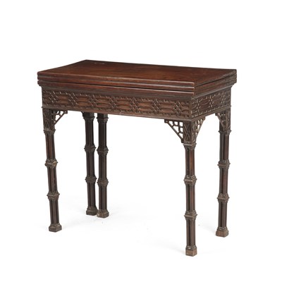 Lot 5 - A George III Chinese Chippendale mahogany two...