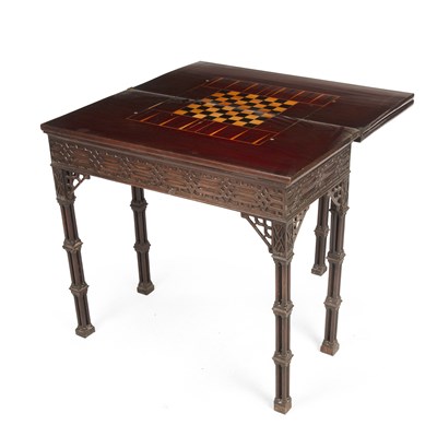 Lot 5 - A George III Chinese Chippendale mahogany two...