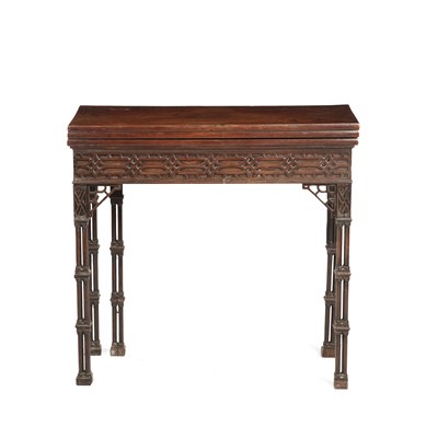 Lot 5 - A George III Chinese Chippendale mahogany two...