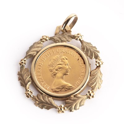 Lot 215 - Queen Elizabrth II sovereign dated 1976, in a...