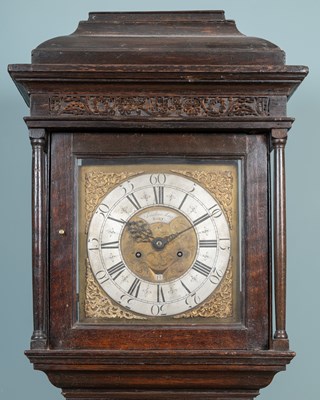 Lot 1179 - A George II and later oak longcase clock