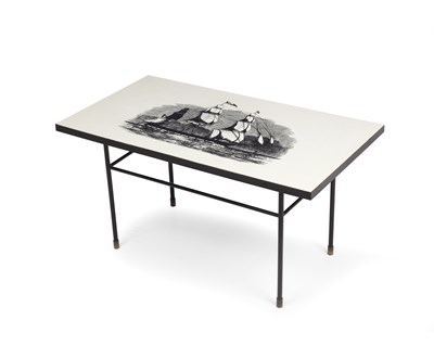 Lot 929 - British School Coffee table, circa 1960 with a...