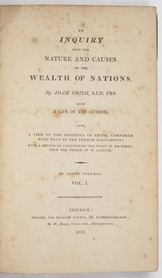 Lot 441 - SMITH (ADAM) An Inquiry into the Nature and...