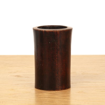 Lot 185 - Zitan brush holder Chinese, 18th Century of...