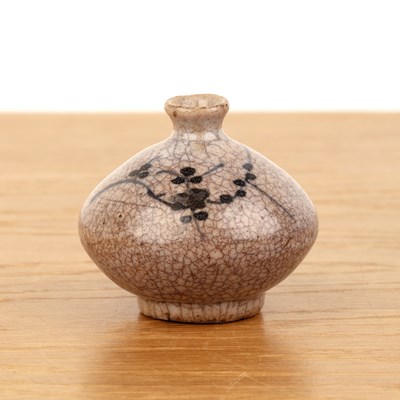 Lot 145 - Celadon crackled glazed vase or water dropper...