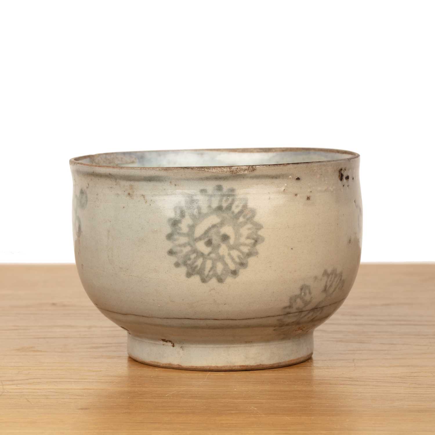 Lot 345 - Deep bowl Korean, 18th Century powder blue...
