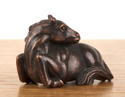 Lot 190 - Bronze 'healing' horse Chinese, 18th/19th...