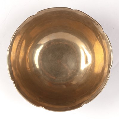 Lot 350 - Eight-lobed bronze singing bowl Sino-Tibetan,...
