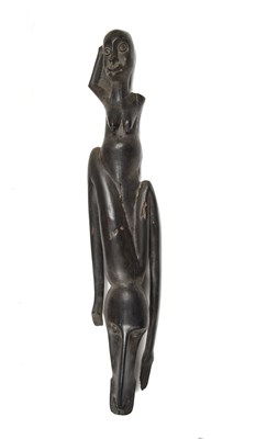 Lot 219 - A Makonde, southern Africa, carved ebony...