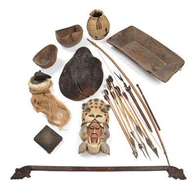 Lot 224 - A collection of tribal artifacts to include...