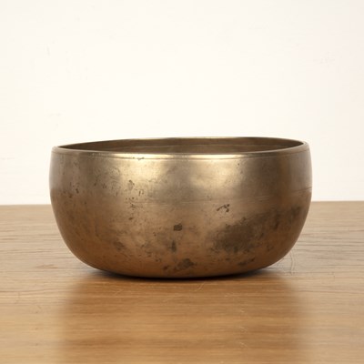 Lot 367 - Singing bowl Himalayan  brass, 18.5cm diameter...