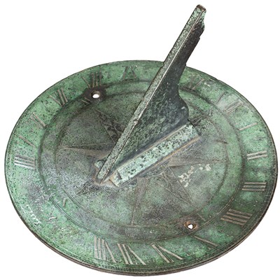 Lot 1414 - A George III bronze sundial plate