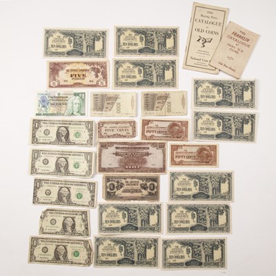 Lot 317 - A collection of bank notes to include a $500...