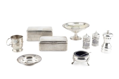 Lot 154 - A collection of silver, comprising two...