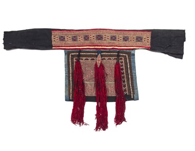 Lot 220 - Hmong baby carrier Vietnam with a geometric...