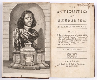 Lot 453 - ASHMOLE (ELIAS) The Antiquities of Berkshire 3...