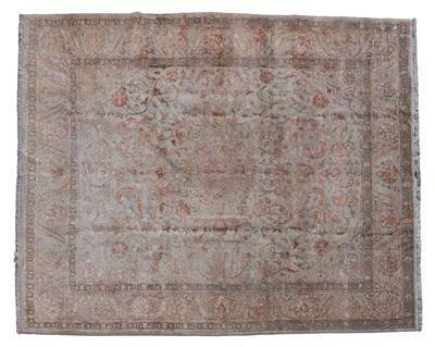 Lot 1315 - A part silk Kerman rug