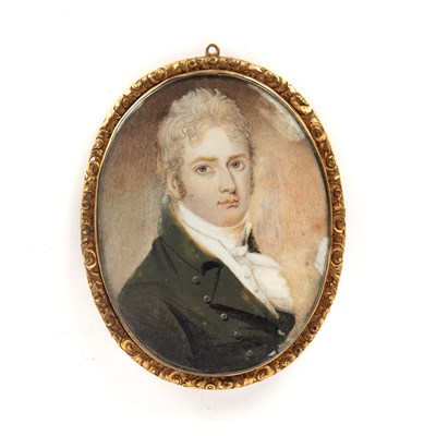 Lot 494 - English School (19th century) A miniature oval...