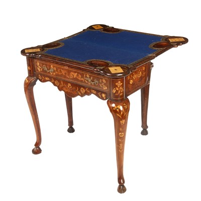 Lot 68 - An early 19th century Dutch marquetry card...